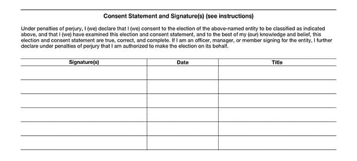 Form 8832 Signatures