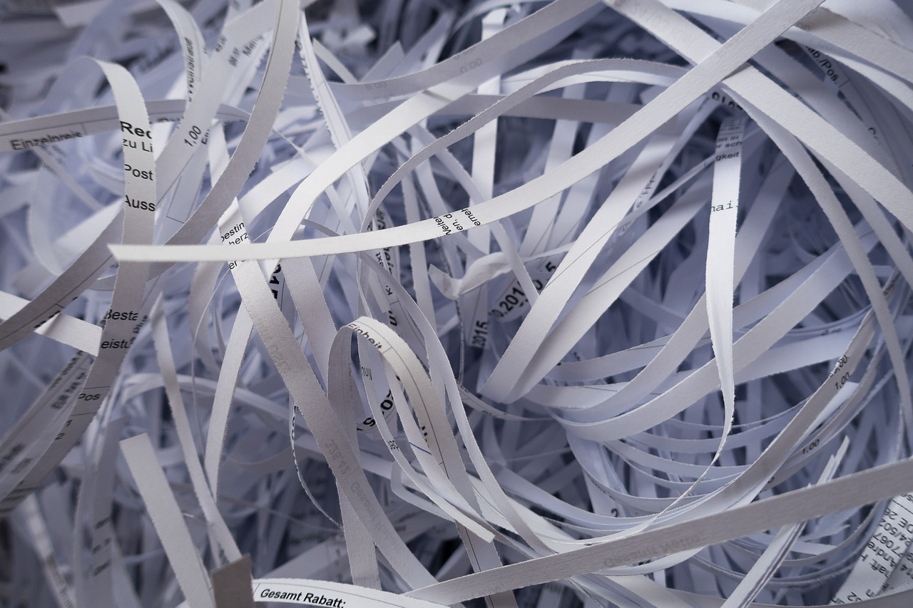 monthly statements and pay stubs can be shredded when year-end statements are received